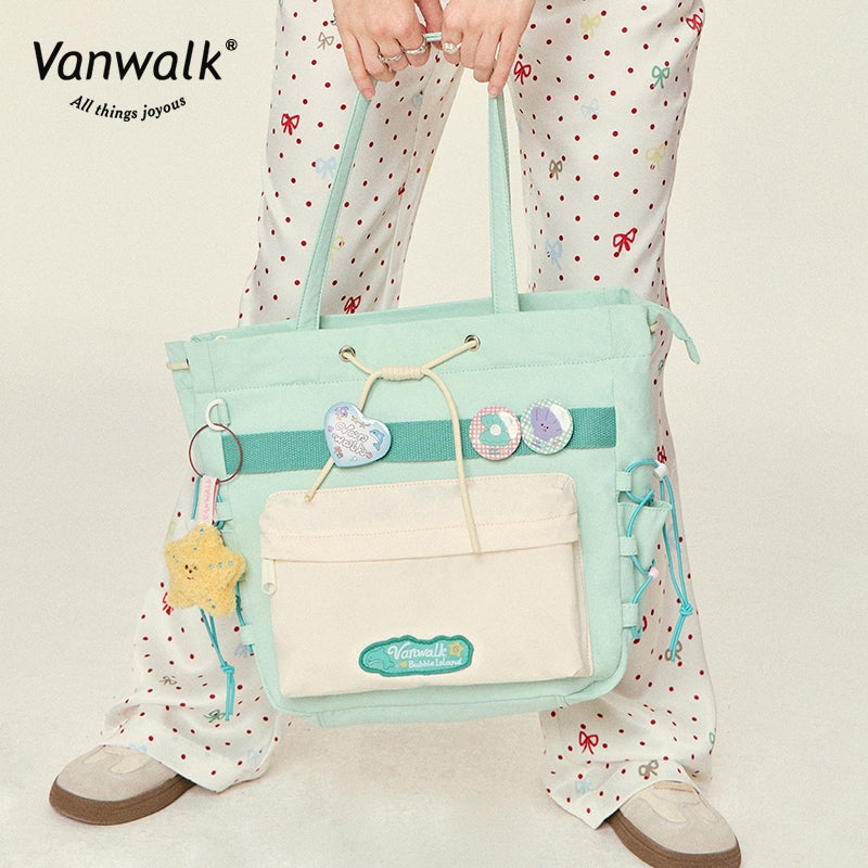Vanwalk rummelig skuldertaske fra Bubble Island-serien V2823