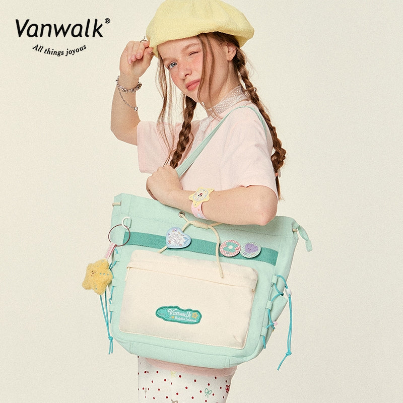 Vanwalk rummelig skuldertaske fra Bubble Island-serien V2823