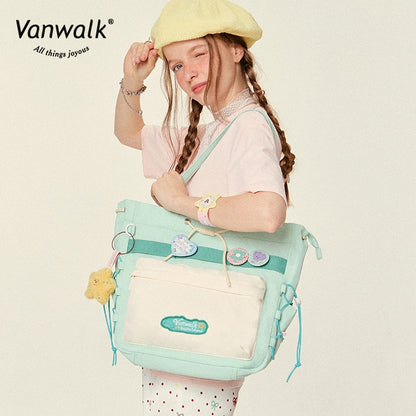 Vanwalk rummelig skuldertaske fra Bubble Island-serien V2823