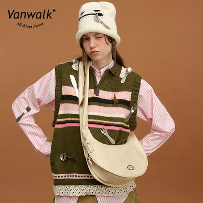 Vanwalk Fashion Pizza-serien crossbodytaske V2857