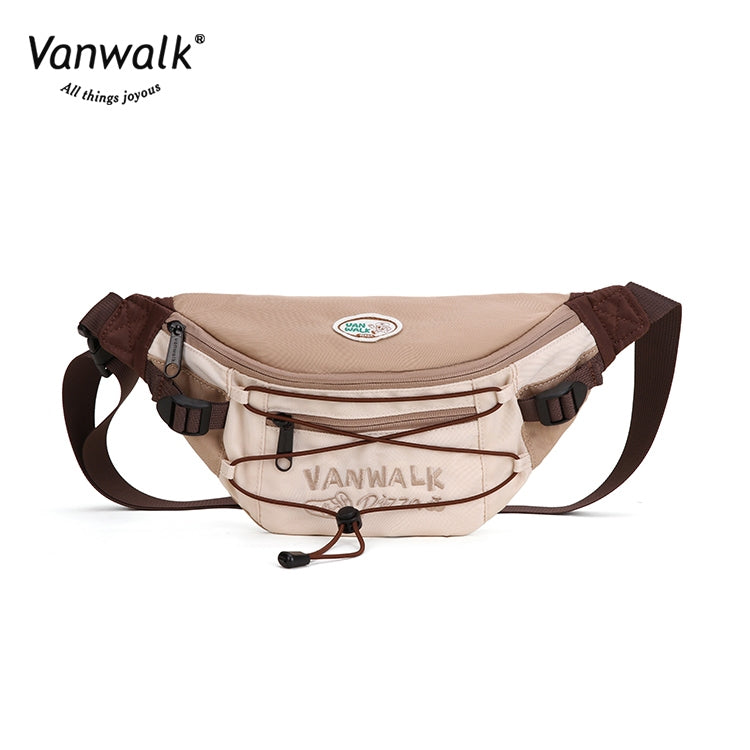 Vanwalk crossbodytaske med flere lommer og pizzadesign V2860