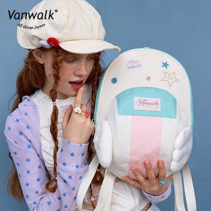 Vanwalk Fashion Streetwear Lucky Star-rygsæk V2880