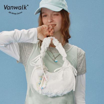 Vanwalk rummelig skuldertaske med Happy Band-design V2903