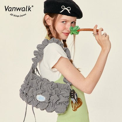 Vanwalk åndbar skuldertaske med Bubble Island-design V2813