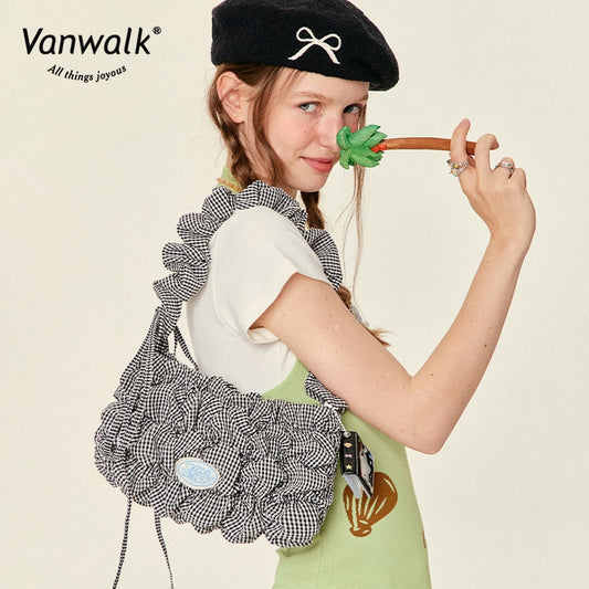 Vanwalk åndbar skuldertaske med Bubble Island-design V2813