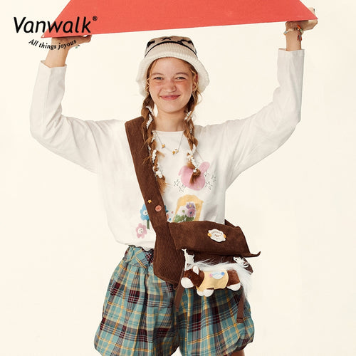 Vanwalk afslappet crossbodytaske med Farm-design V2851