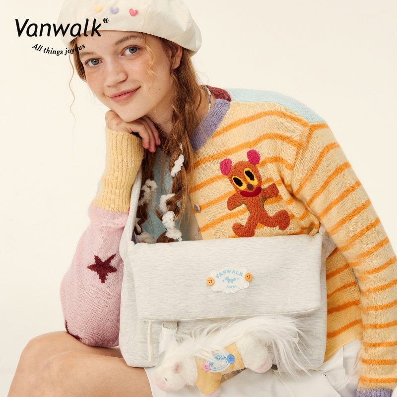 Vanwalk afslappet crossbodytaske med Farm-design V2851