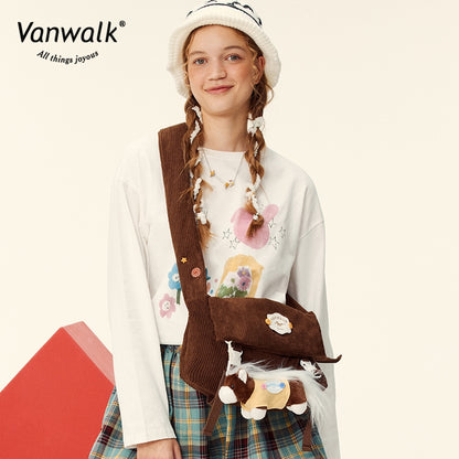 Vanwalk afslappet crossbodytaske med Farm-design V2851