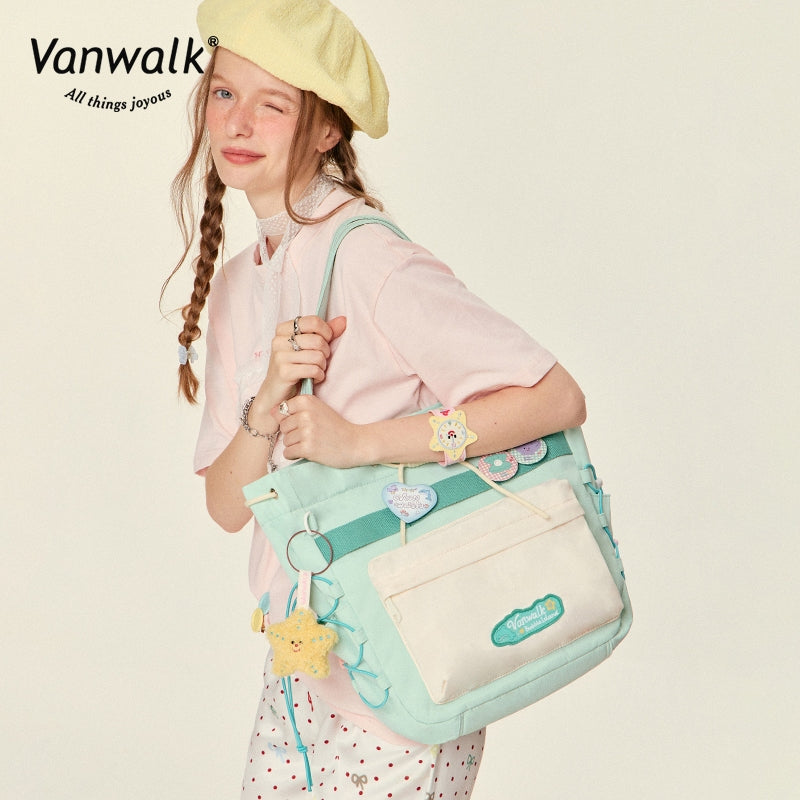 Vanwalk rummelig skuldertaske fra Bubble Island-serien V2823