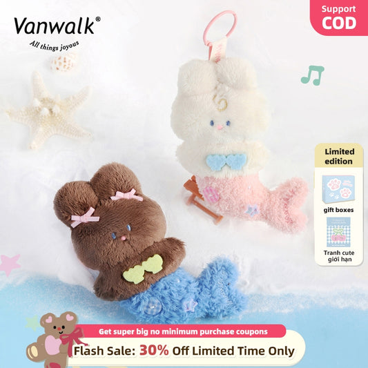Vanwalk Bubble Island Niche Rabbit Mermaid-plushvedhæng til taske K522