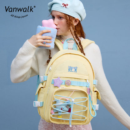 Vanwalk rygsæk med flere lommer og Lucky Star-design V2888
