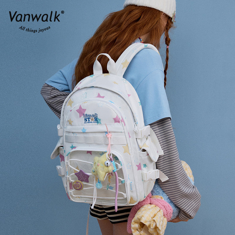 Vanwalk rygsæk med flere lommer og Lucky Star-design V2888