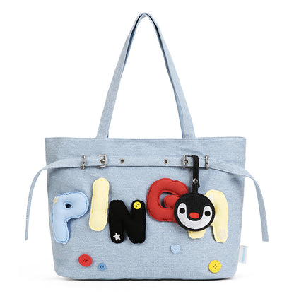 VANWALK Sød Pingu-samarbejdsserie skuldertaske håndtaske v2939