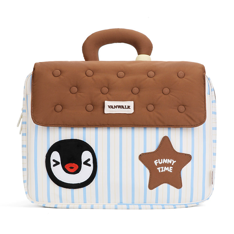 VANWALK Sød Pingu-samarbejdsserie Laptop-/håndtaske v2940