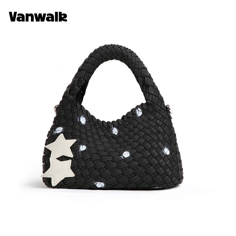 VANWALK Vævet håndtaske fra Glutinous Rice Ball-serien v2991