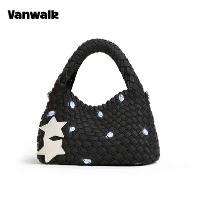 VANWALK Vævet håndtaske fra Glutinous Rice Ball-serien v2991