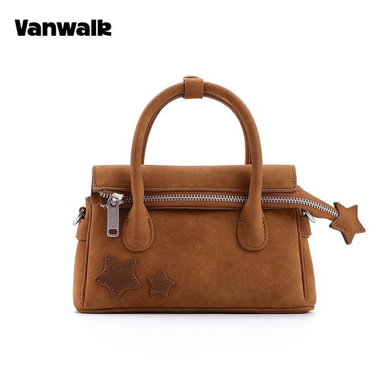 VANWALK Gulugulu-serien-original mini-skuldertaske med stjerneudskæring og PU-håndtaske V3051