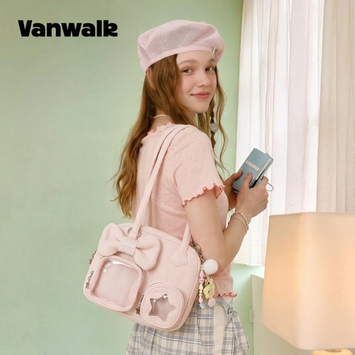 VANWALK COCOA PIE-seriens originale skuldertasker med flere lommer V3086